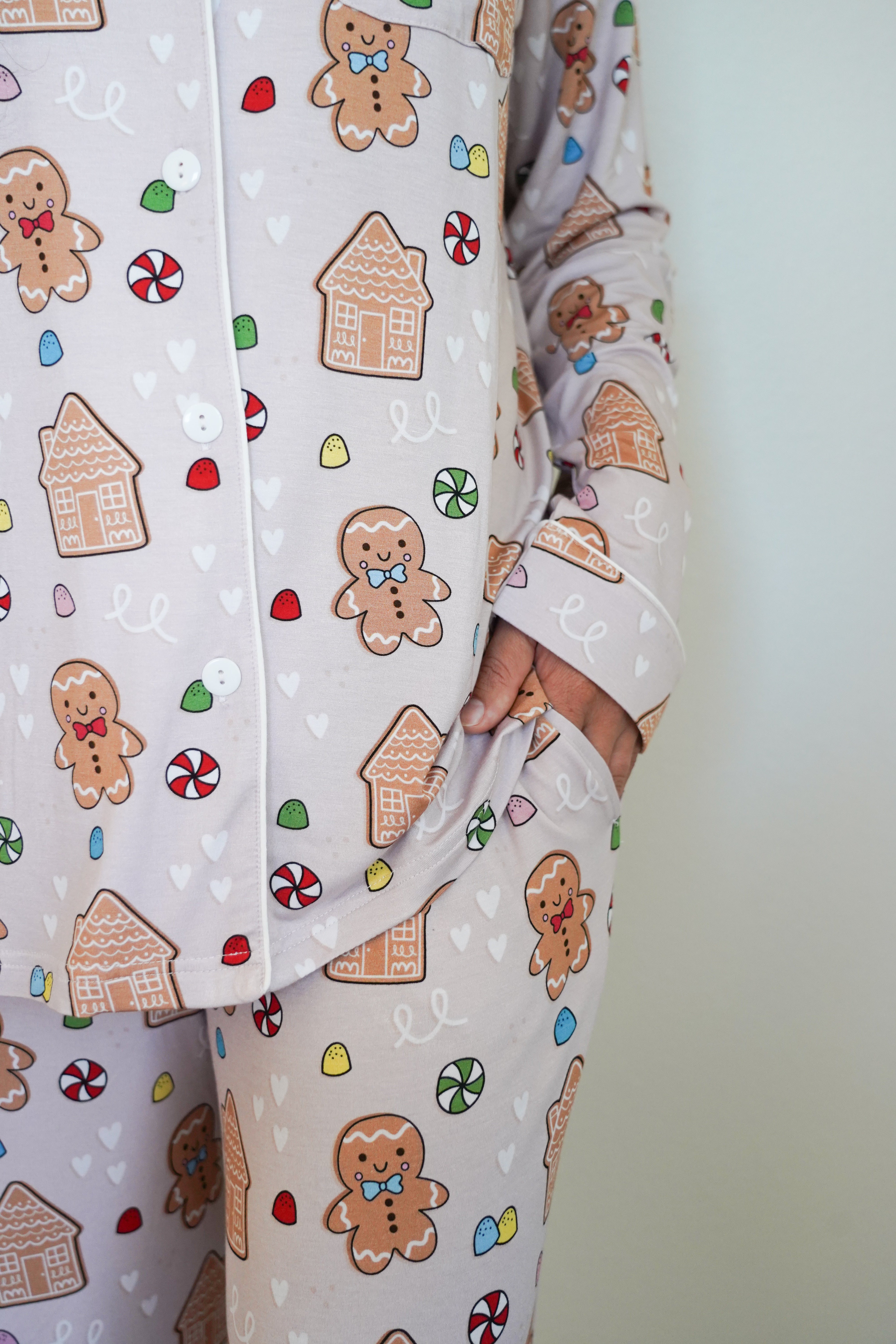 Gingerbread Pyjamas Gingerbread Family Pajamas | Matching Bamboo Christmas PJs | PB & Grape