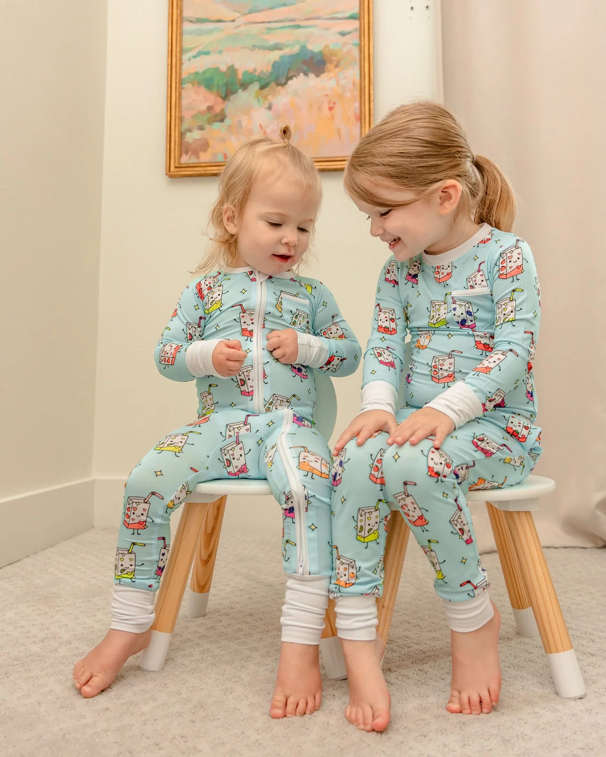 Juicebox Zip Romper Set - Shop Kids' Bamboo PJs | PB & Grape