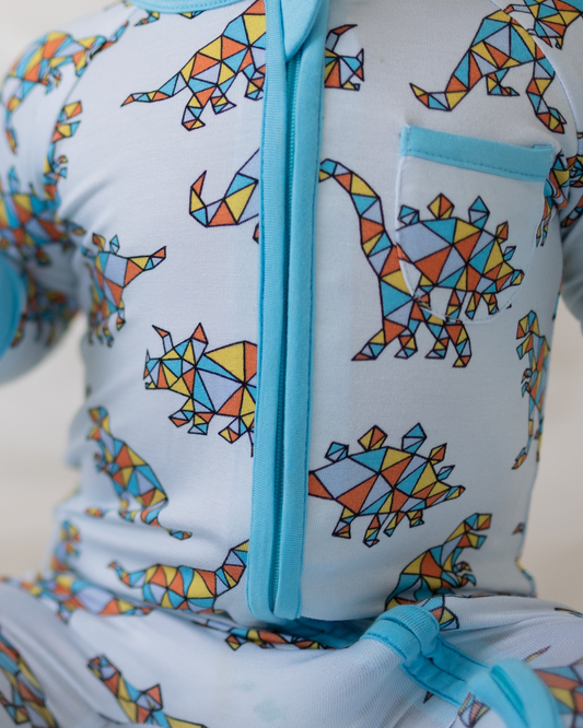 Geometric Dinosaur Onesie