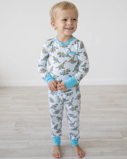 Geometric Dinosaur Two Piece Set